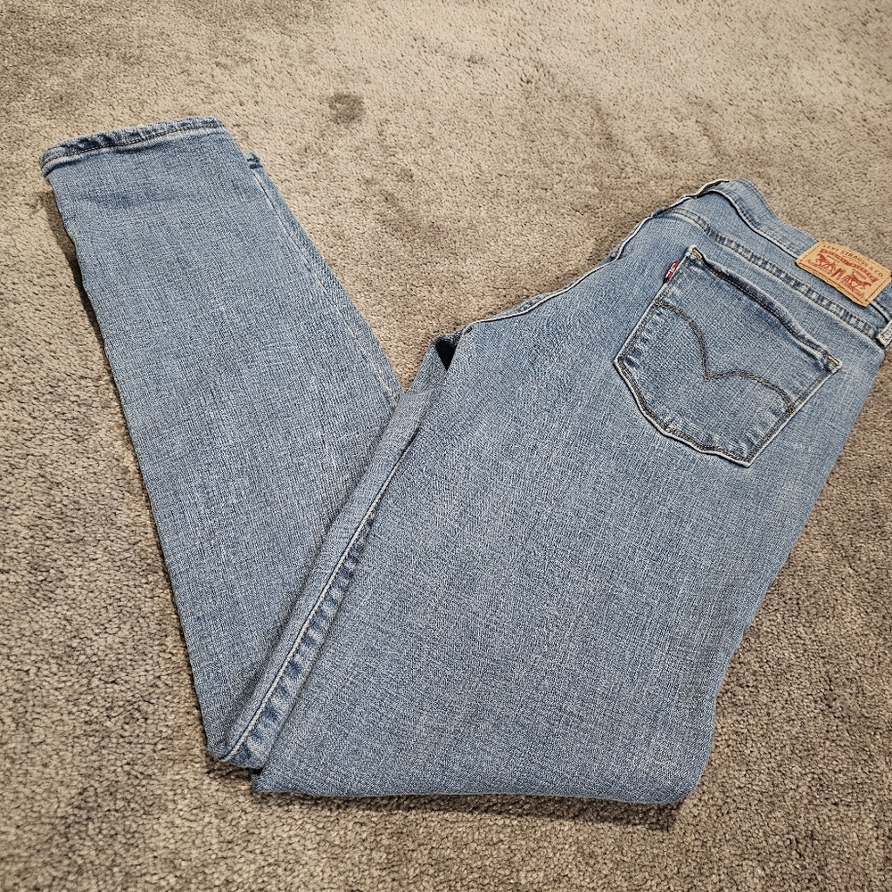 LEVI'S STRAUSS & CO Women 711 a Skinny Jeans Size W29 leg 30 Blue Denim